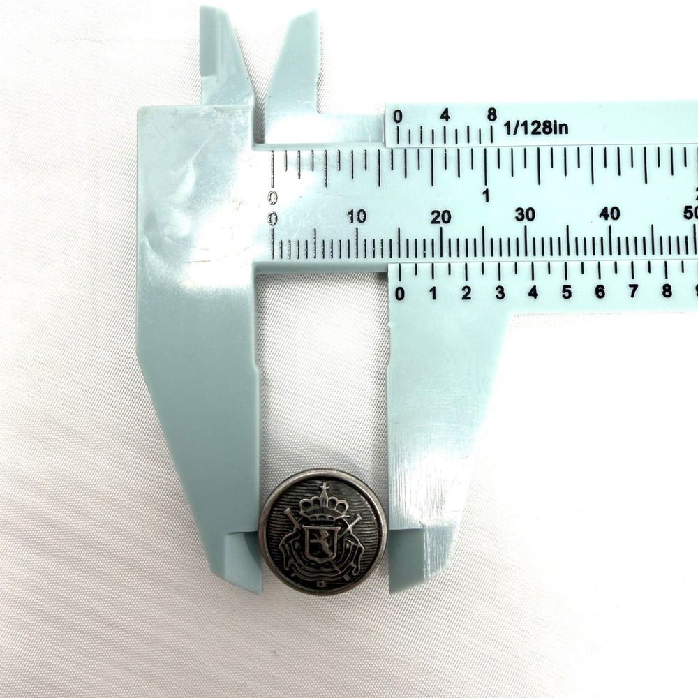 4 Michael Kors Silver Tone Metal Shank Blazer Sleeve Replacement Buttons 15mm - Picture 5 of 6